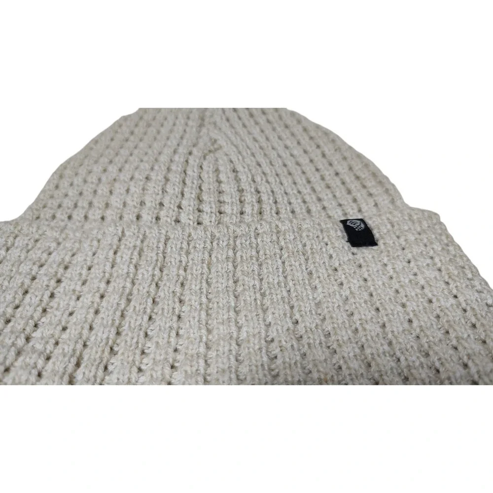 Mountain Hardware Beanie Hat Mini Cable Knit Beige Womens One Size‎ Wool Blend